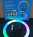 18″ RGB ring light 3 phone holder, remote bag, tripod stand