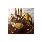 24 Pieces Set Of Luxury Cutlery With Mirror Egg Shape Case - Image 3