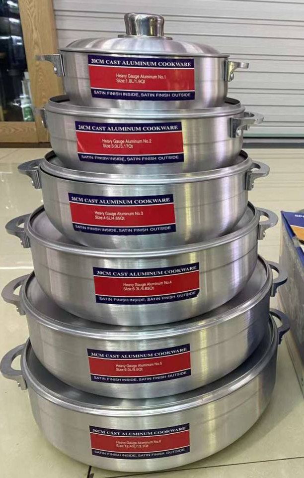 Aluminum Polishing Cookware 6pieces