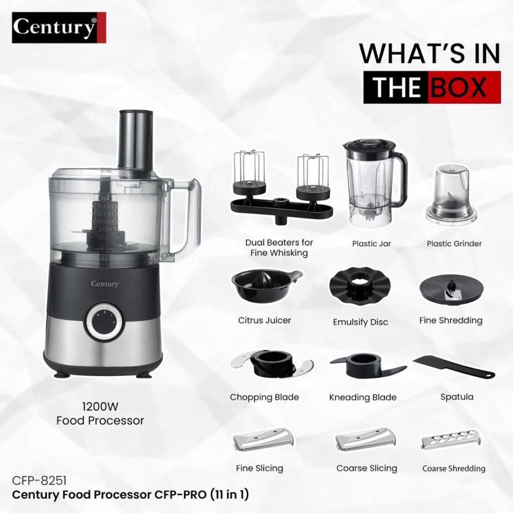 Century Food Processor And Yam Pounder 1200watts 11 in 1