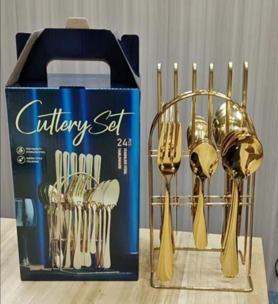 Cutlery set with stand 24pieces