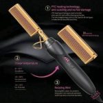 Hot Comb Hair Straightener Gold