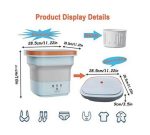 Mini Collapsible Portable Turbo Washing Machine with Drain - Image 2