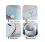 Mini Collapsible Portable Turbo Washing Machine with Drain - Image 3