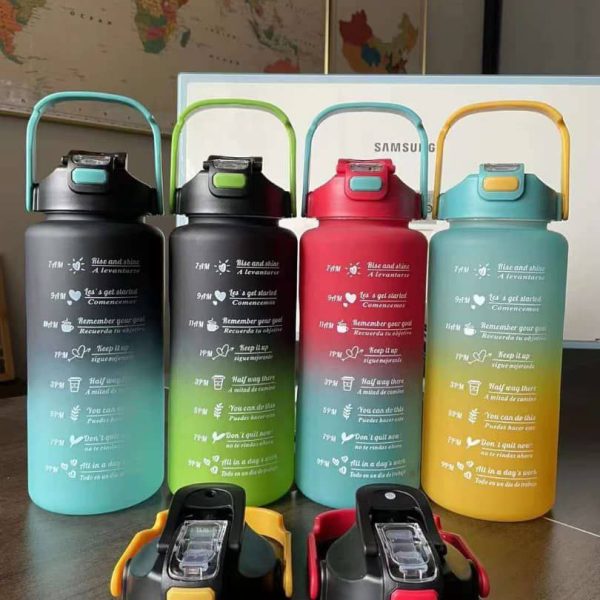 Motivational Water Bottle 2Liters, 800ml and 200ml