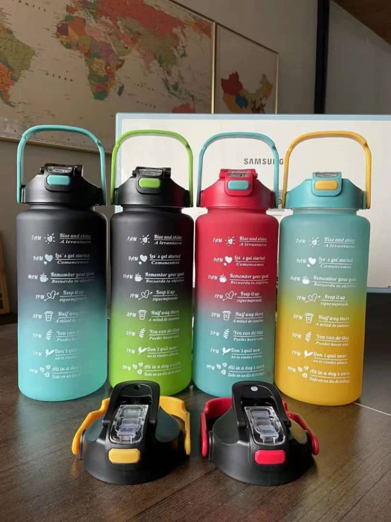 Motivational Water Bottle 2Liters, 800ml and 200ml