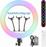 RGB Ring Fill Led Light With Phone Stand Tripod Stand - Image 3