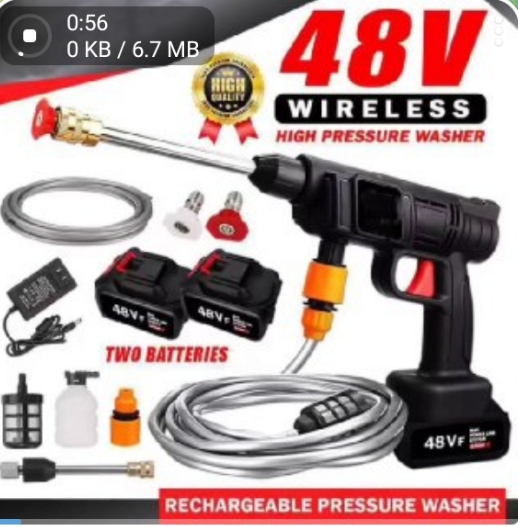 Rechargeable High Pressure Car Washer with 2 batteries