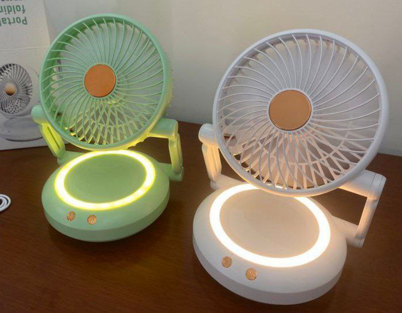 Rechargeable Rotating Fan Led Light