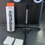 Selfie Stick With Double Ring Light And Tripod Stand