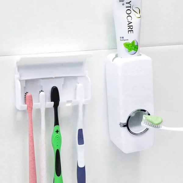 Toothbrush And Toothpaste Holder/Dispenser
