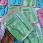 3-in-1 Kitchen Gift Set (Ceramic Knife Set Fruit Peeler Mini Cutting Board)