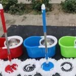 Stainless inner spin magic mop... (Red, lemon and Blue)