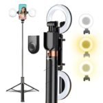 Tripod selfie stand
1.7m remote control with double light - Image 2