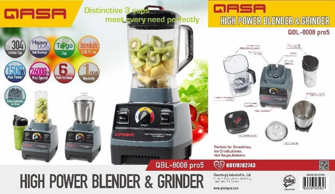 2026/10/1001735190.jpg Qasa Pro 5 High-Power Blender - Image 1
